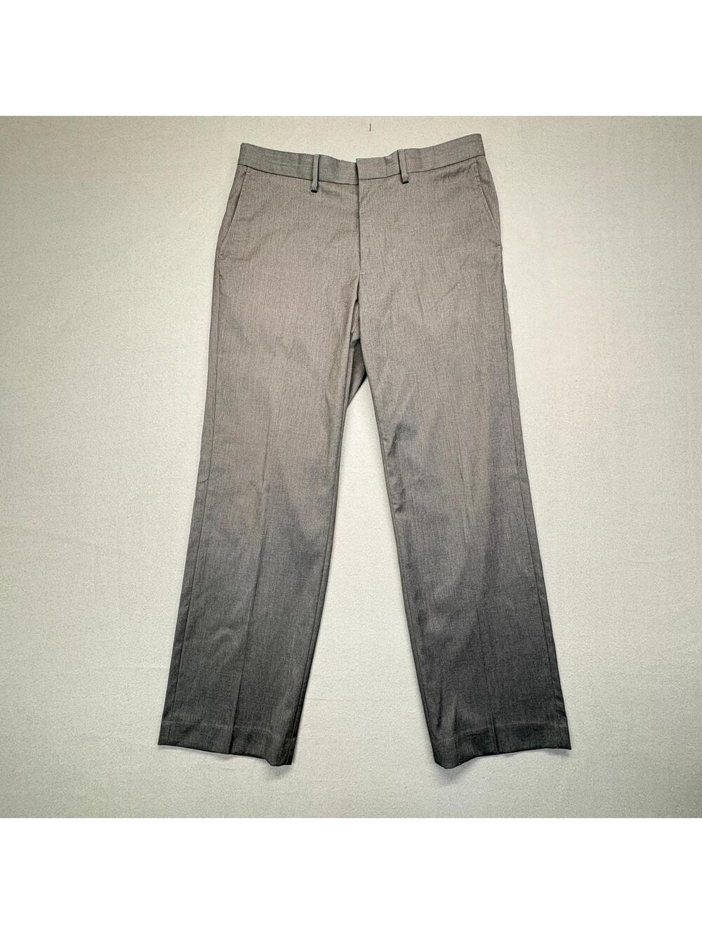 Perry Ellis Portfolio Gray Mens Dress Pants Size 34/30 (fits 34/29)